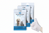 Pet glove wipes for dogs and cats, hypoallergenic cleaning mitt, safe for all pets