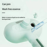 Pet grooming tool liquid inlet with water or essence being added for easy cleaning